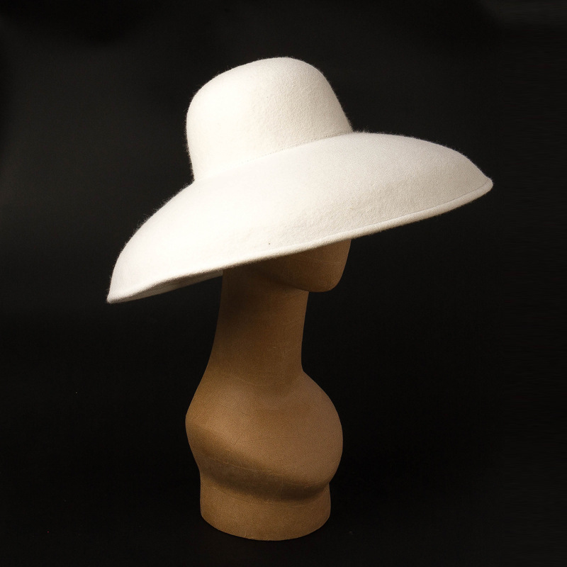 Classical Big Wide Brim Wool F - Hat Floppy Wide avis et prix