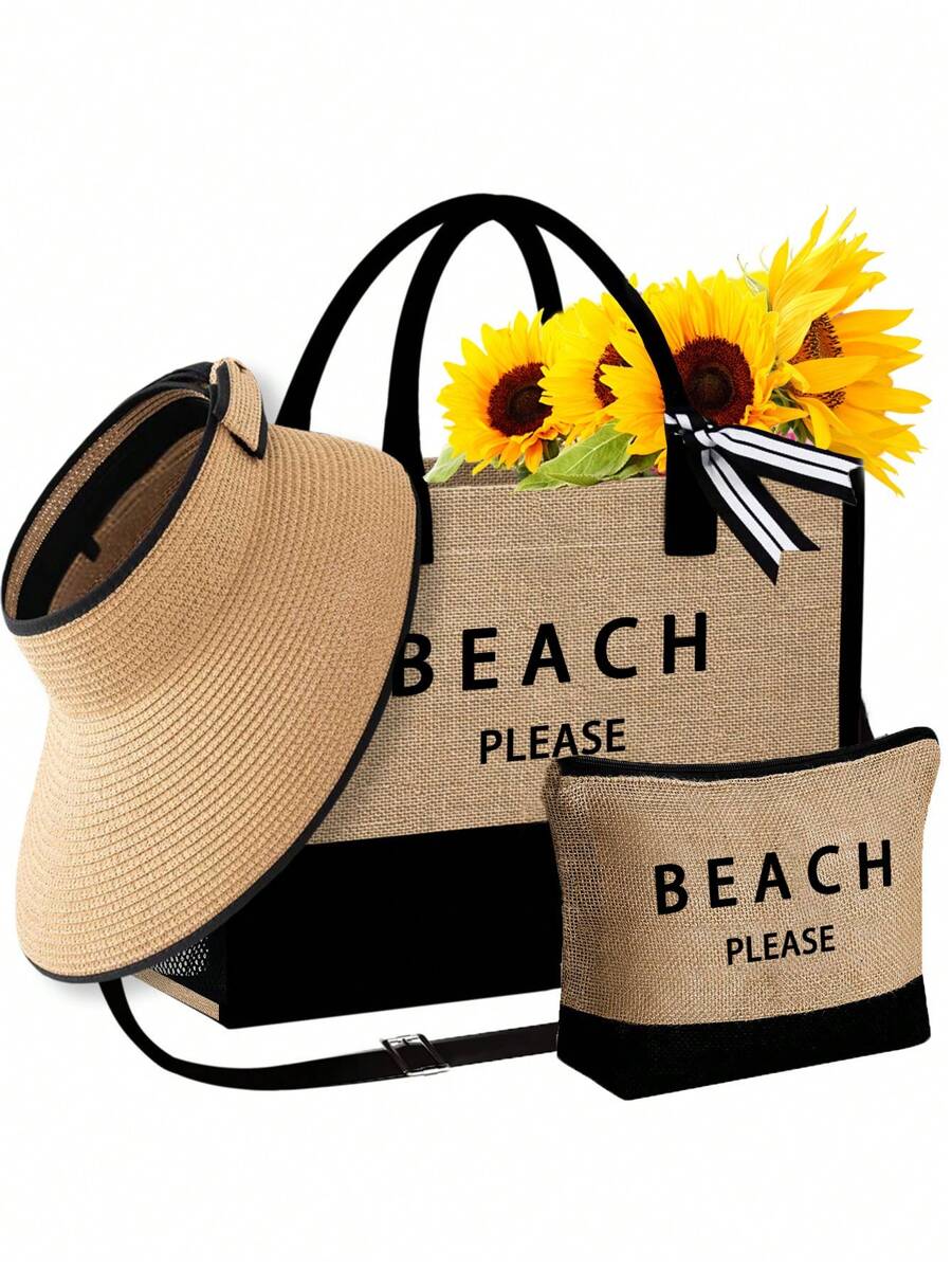 Beach Tote Bag Set With Sun Vi - Tote Bag Beach avis et prix