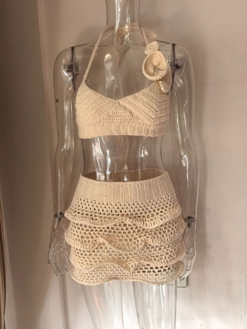 Women Hand Crochet Knitted Ruf - Crop Top Crochet avis et prix