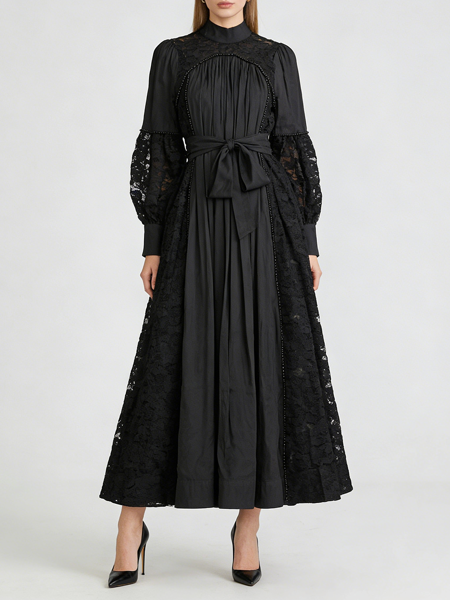 TWOTWINSTYLE Solid Patchwork L - Linen Dress Wrap avis et prix