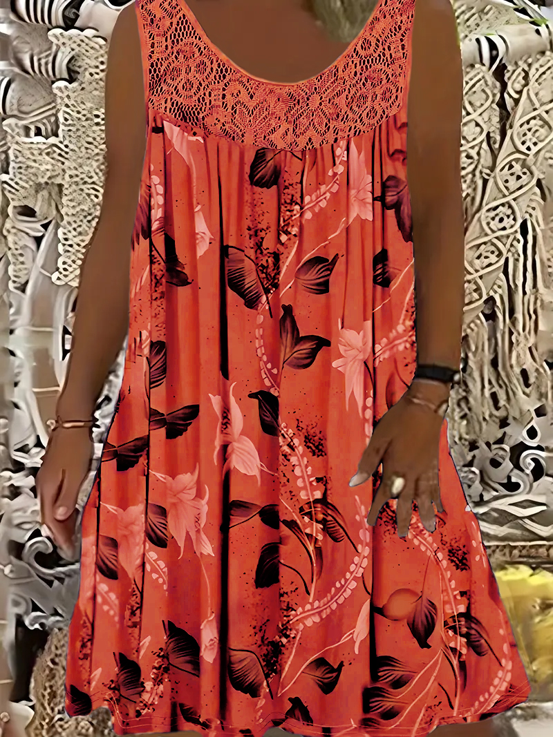Plus size women's sleeveless r - Romper Floral Print avis et prix