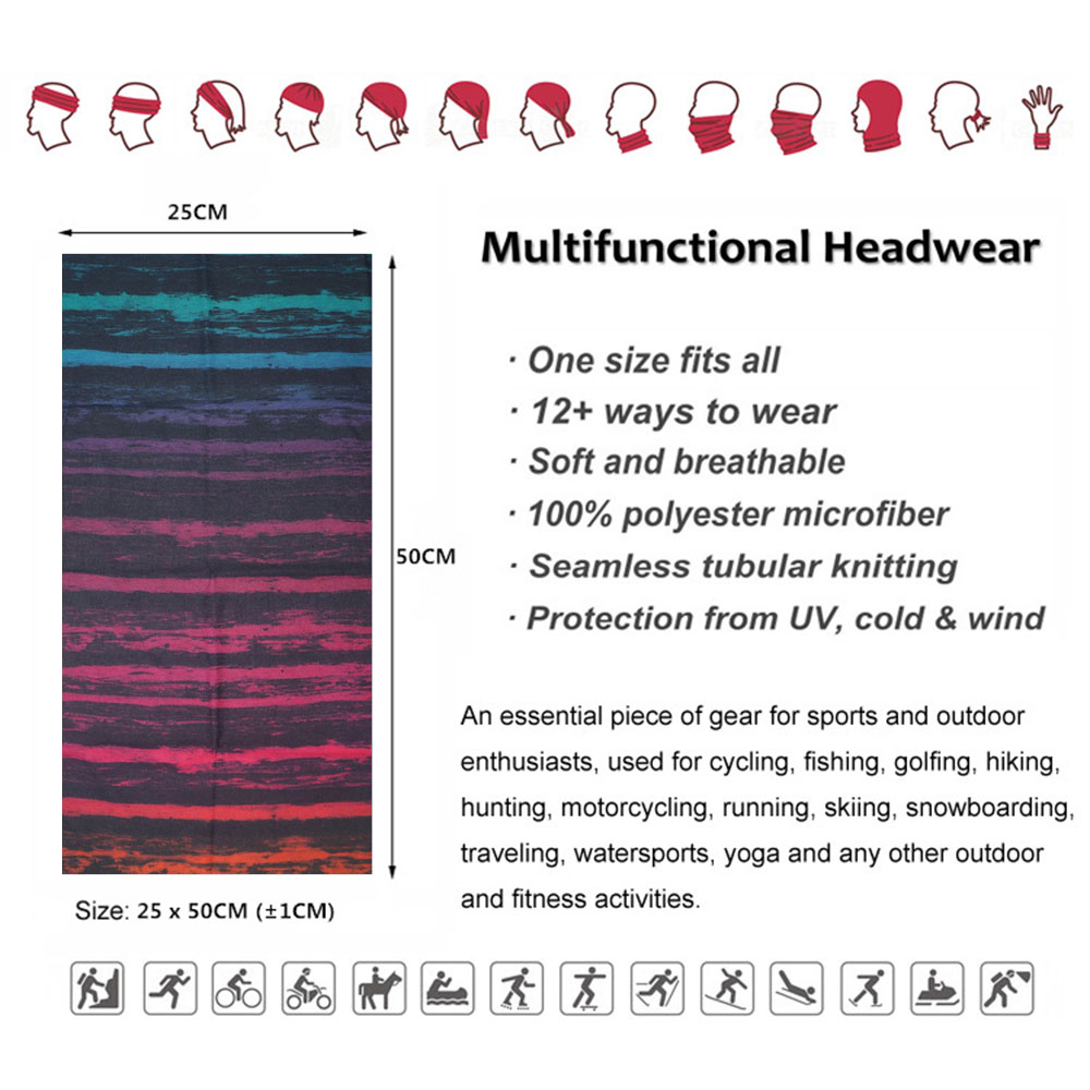 Tie-Dye Stripes Pattern Neckch - Headband Summer Knit avis et prix