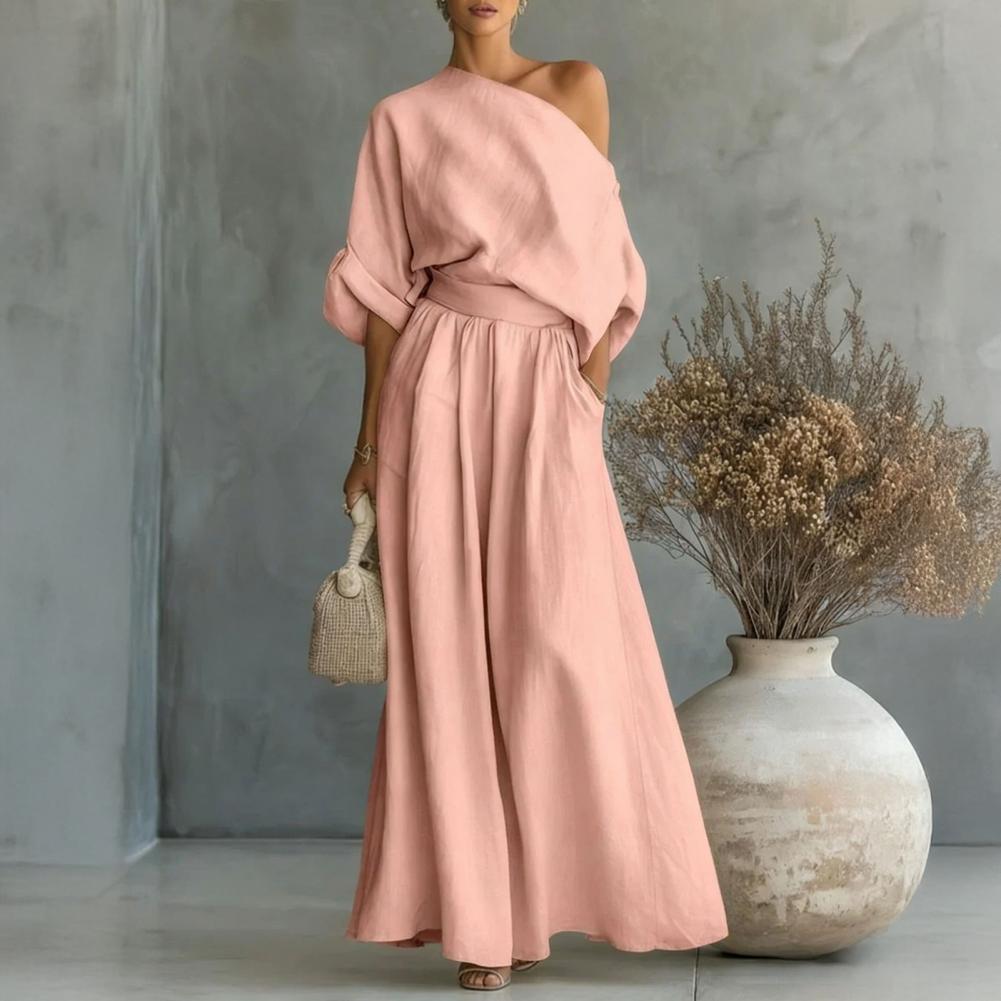 Women Blouse Pants Set Elegant - Blouse Off Shoulder avis et prix