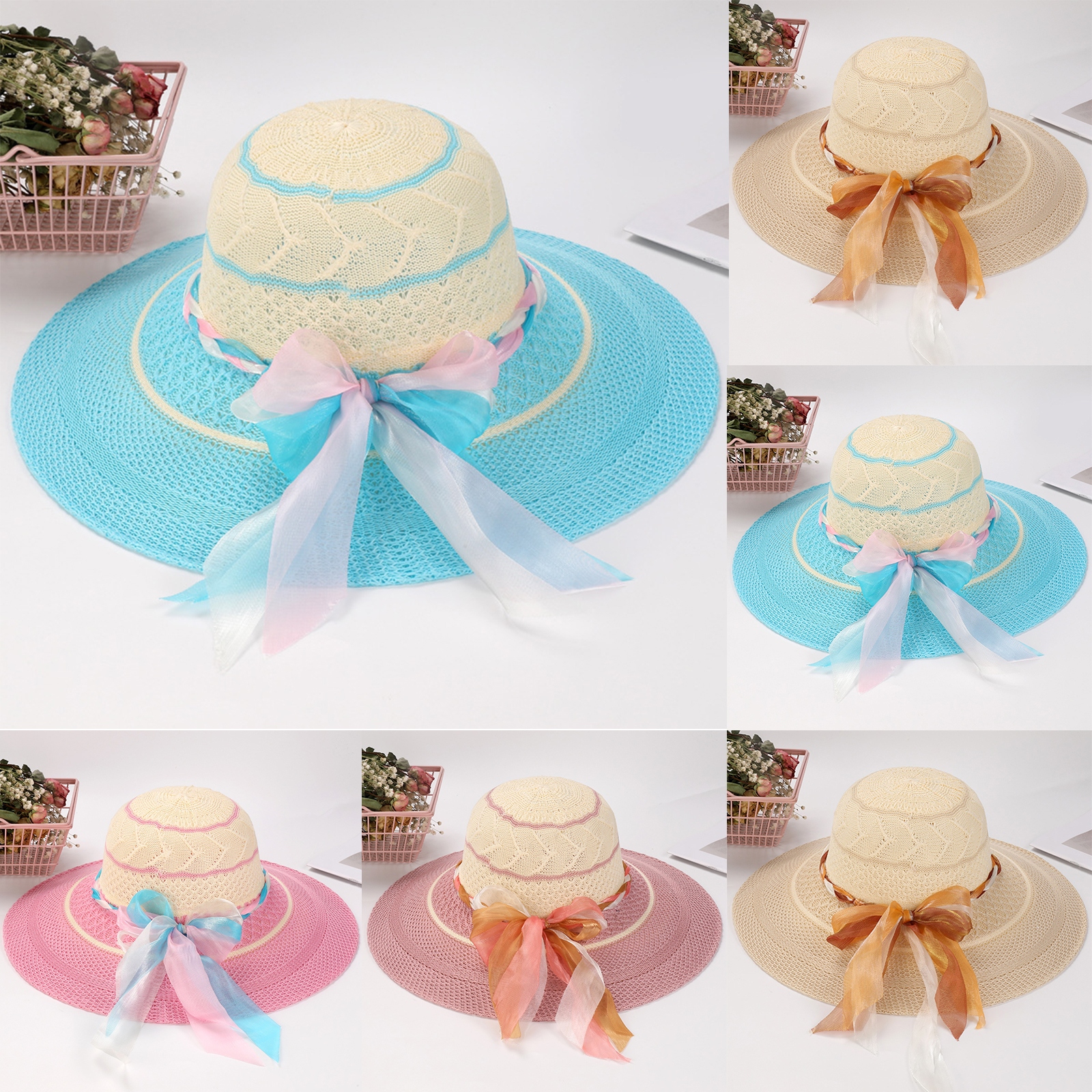 Women Bow Sun Hat Cloche Hat S - Hat Floppy Wide avis et prix