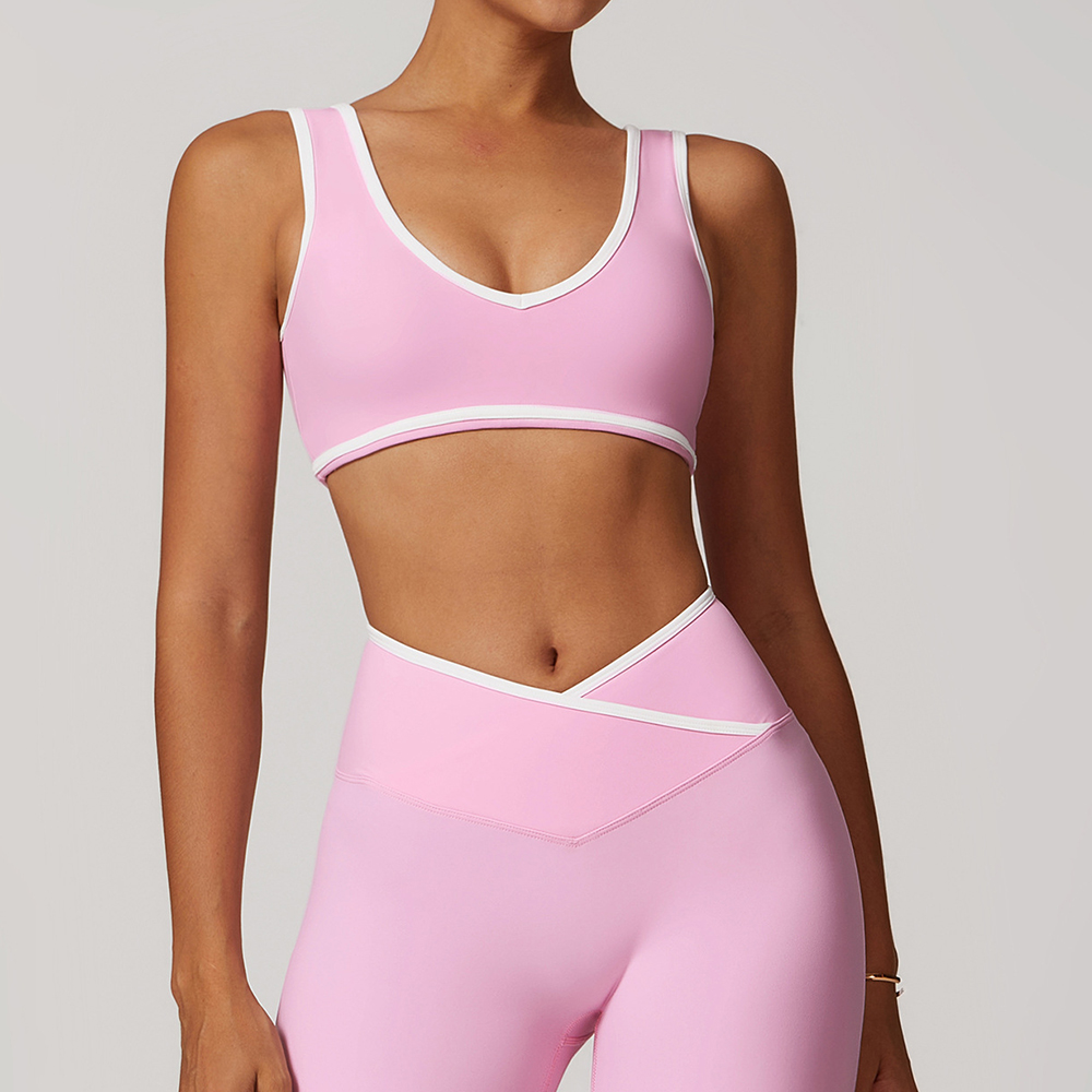 V-Neck Sports Bra Women Top Pu - Crop Top Crochet avis et prix