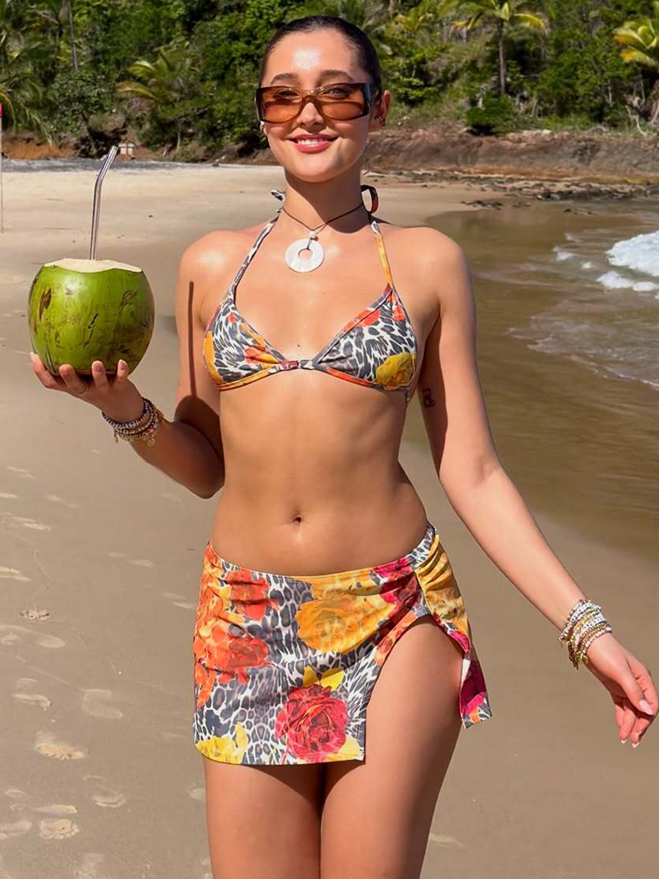 Hugcitar Polka Dot Print 3 Pie - Swimsuit Bikini Ruched avis et prix