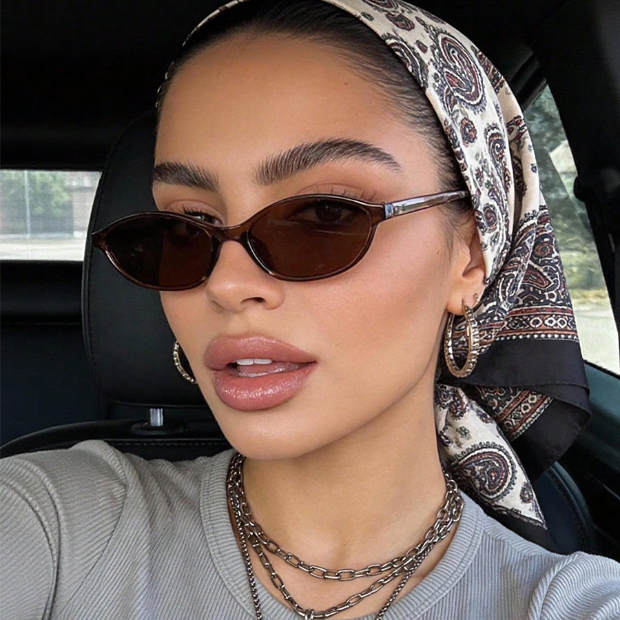 Fashion Oval Simple Literary S - Sunglasses Cat Eye avis et prix