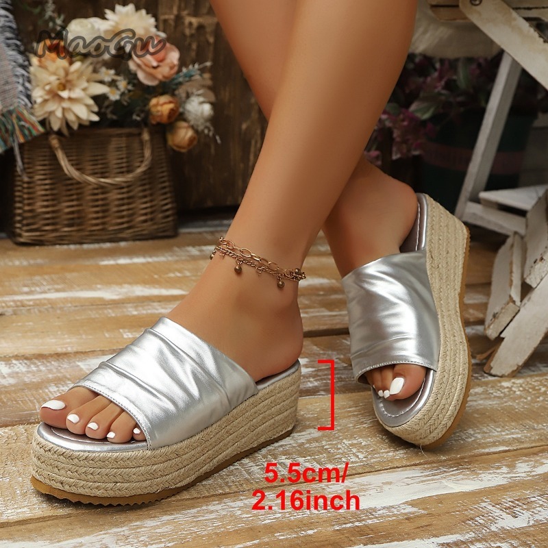 Women's Ruched Espadrille Wedg - Wedge Espadrille Women avis et prix