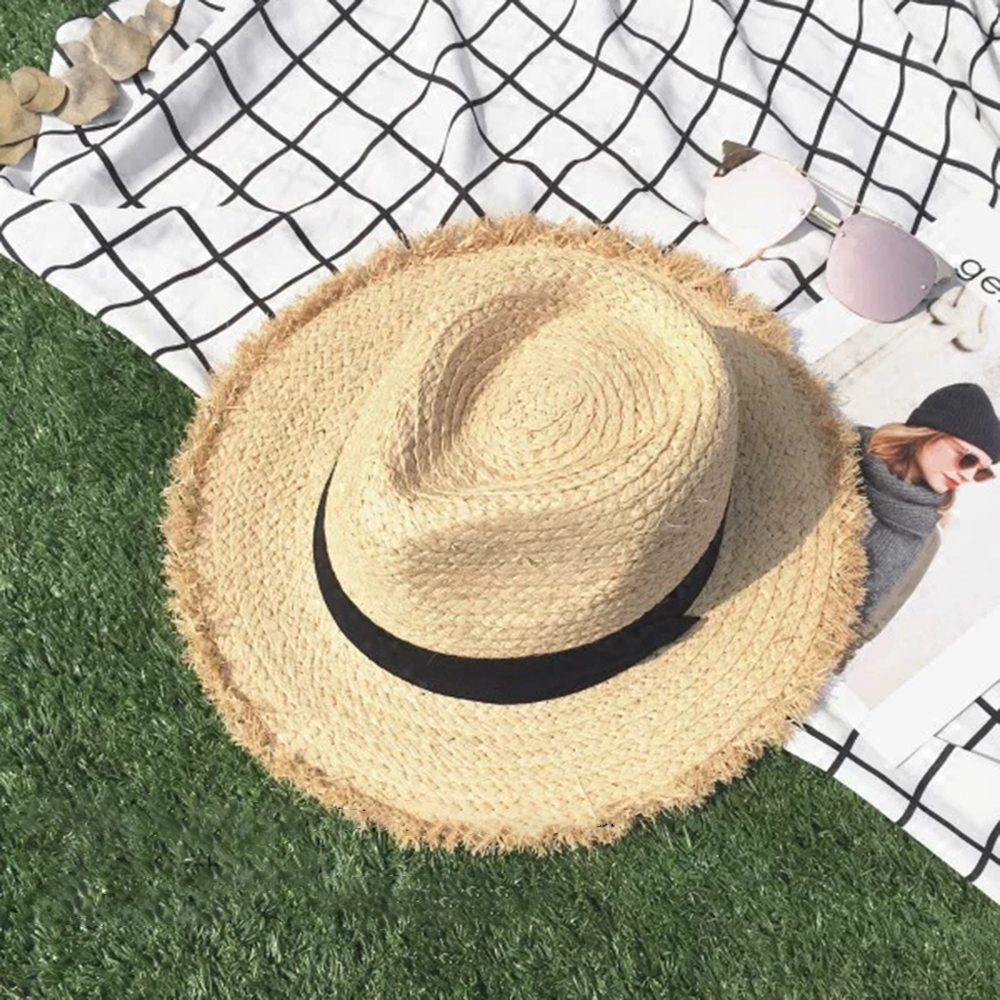 new Wide Brim Raffia Sun Hat f - Hat Floppy Wide avis et prix