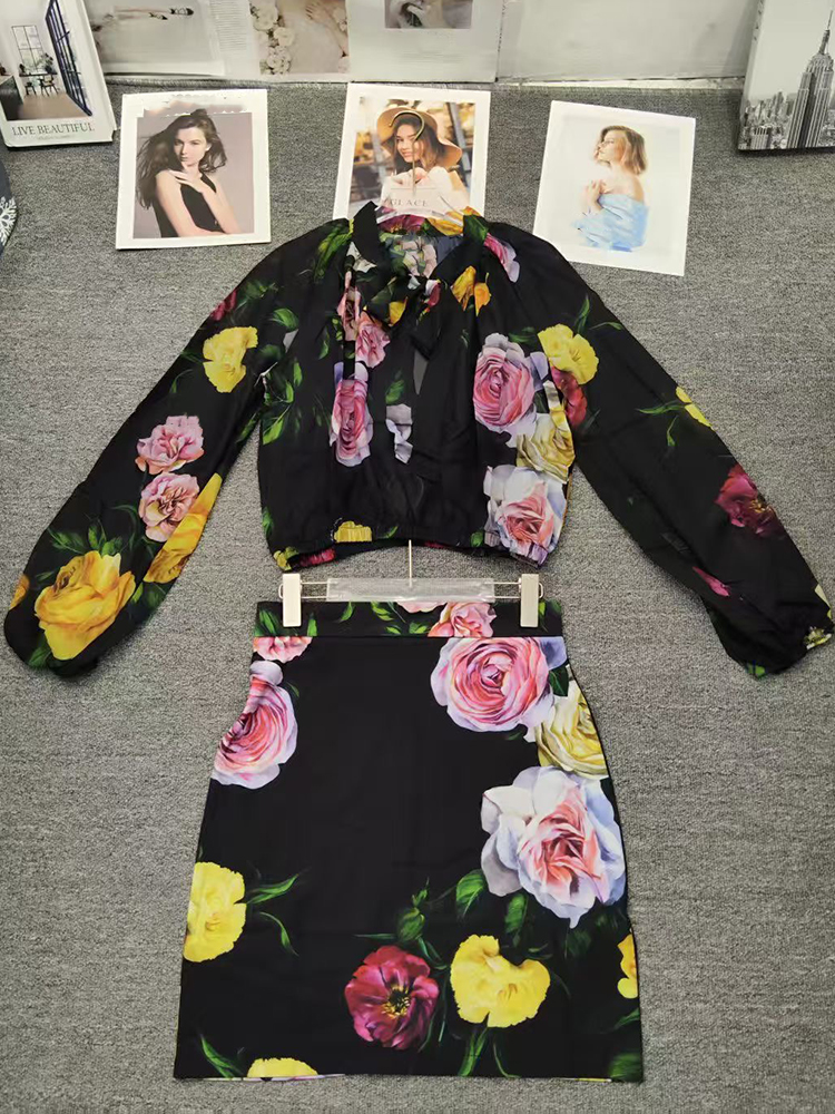 Retro flower print long-sleeve - Romper Floral Print avis et prix