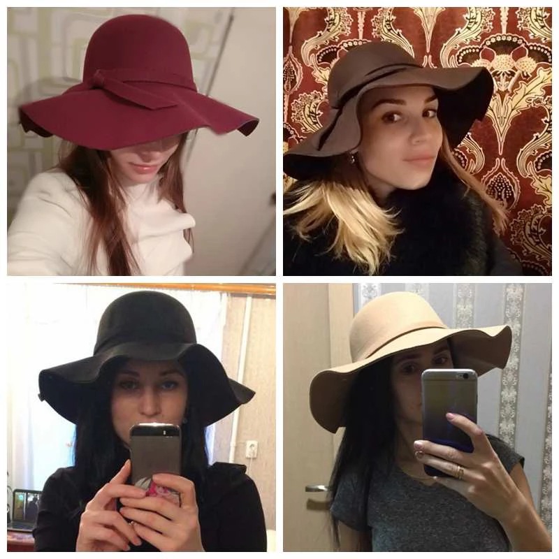 White Dome-shaped Ladies' Hat  - Hat Floppy Wide avis et prix