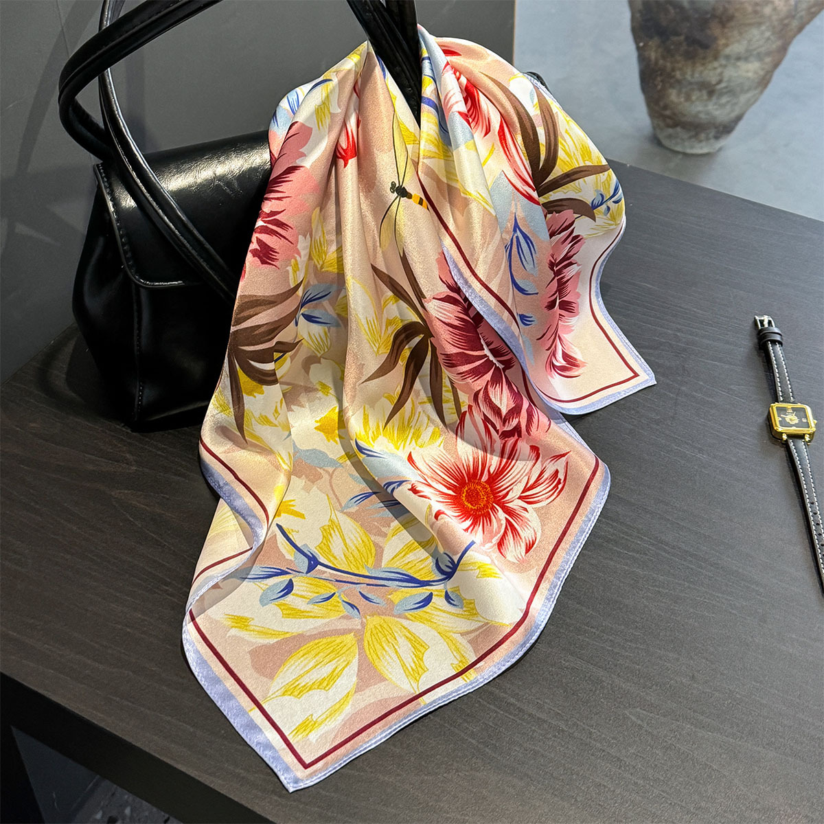 New 100% Silk Square Scarf for - Headband Summer Knit avis et prix