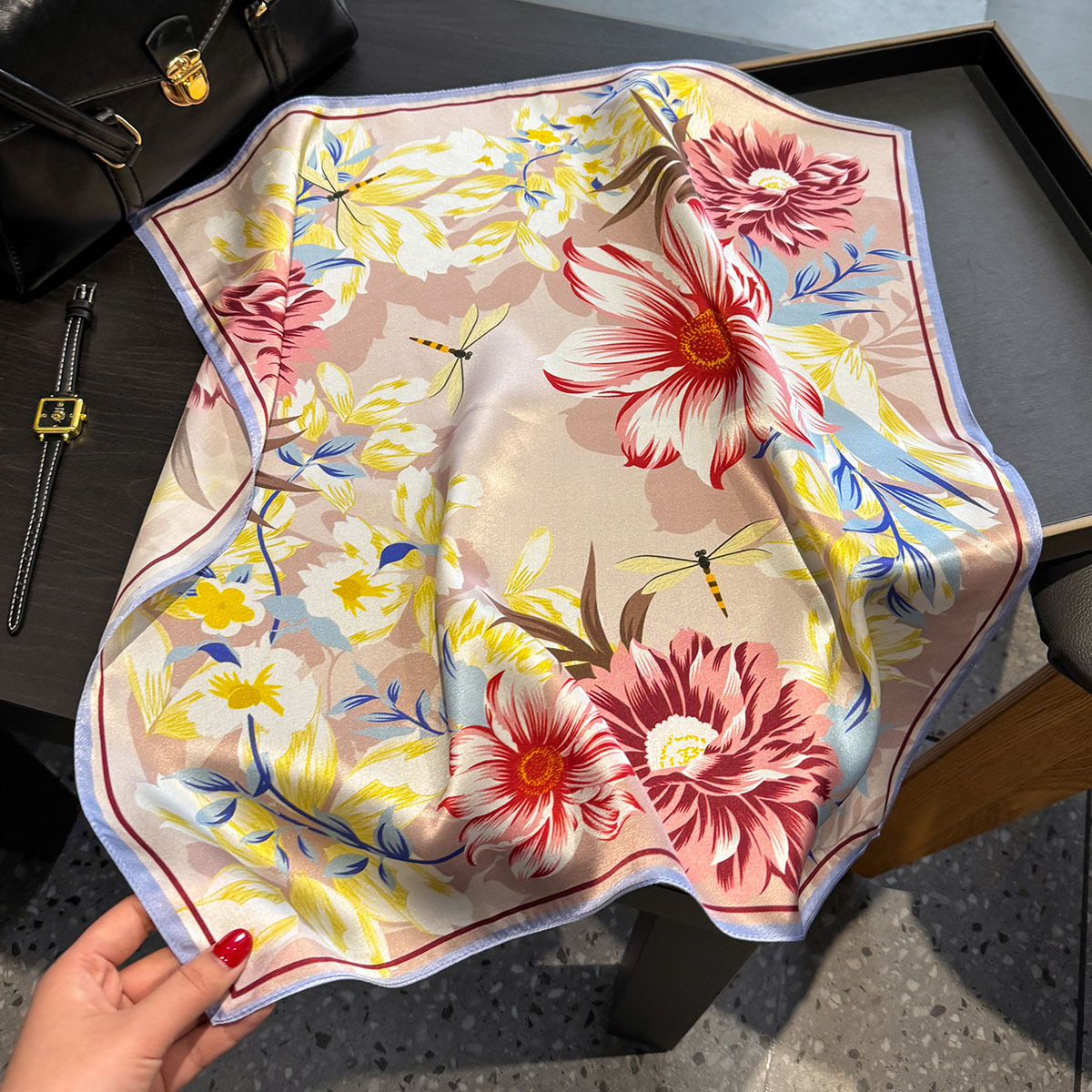 New 100% Silk Square Scarf for - Headband Summer Knit avis et prix