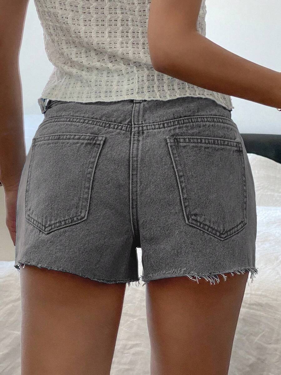 Women Casual Vintage Wash Deni - Shorts Denim Frayed avis et prix