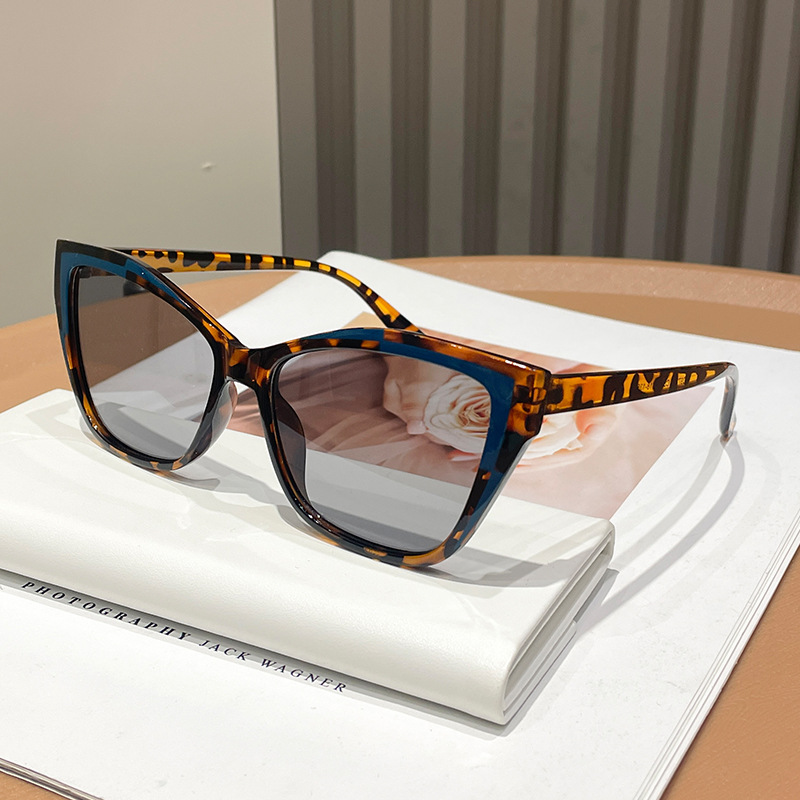 Women Color Block Cat Eye Eyeg - Sunglasses Cat Eye avis et prix