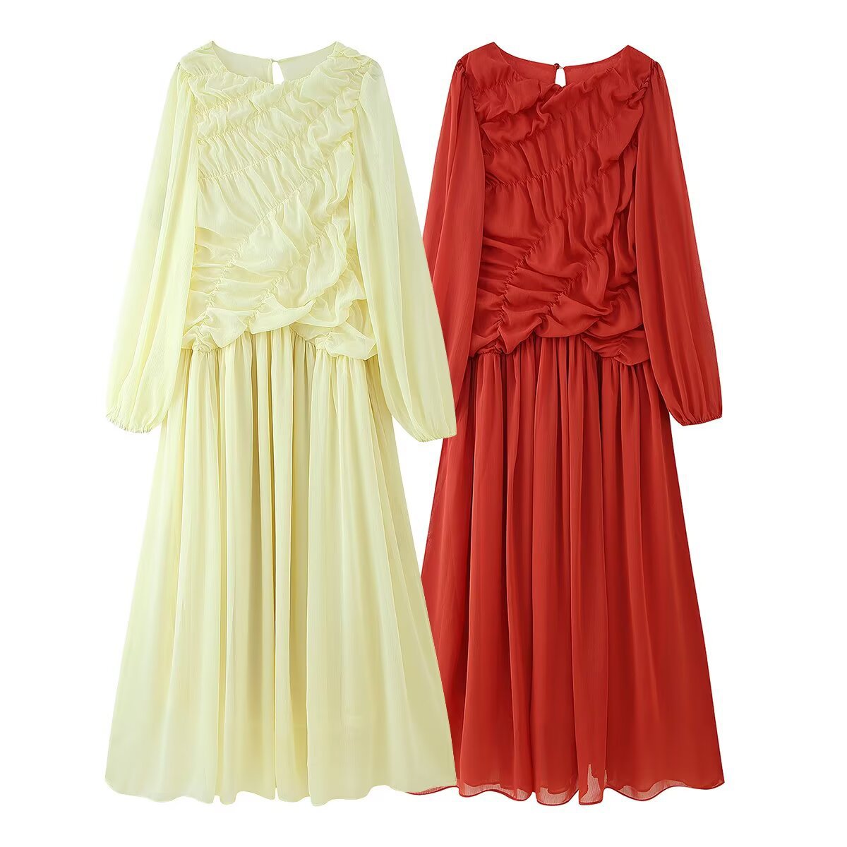 Autumn Long Sleeve Dresses 202 - Linen Dress Wrap avis et prix