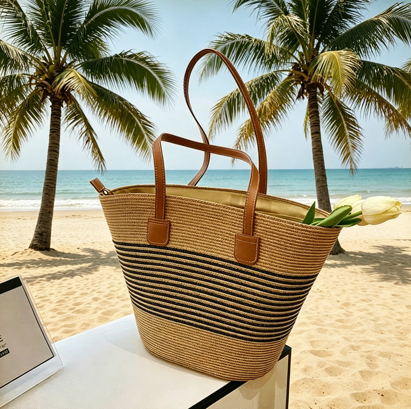 CLAREGQI  Women's Striped Stra - Tote Bag Beach avis et prix