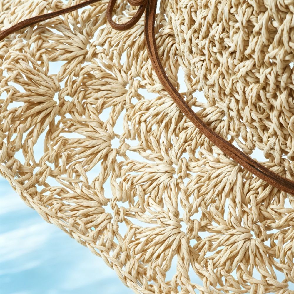 Handwoven Crochet Straw Hat Wi - Hat Floppy Wide avis et prix