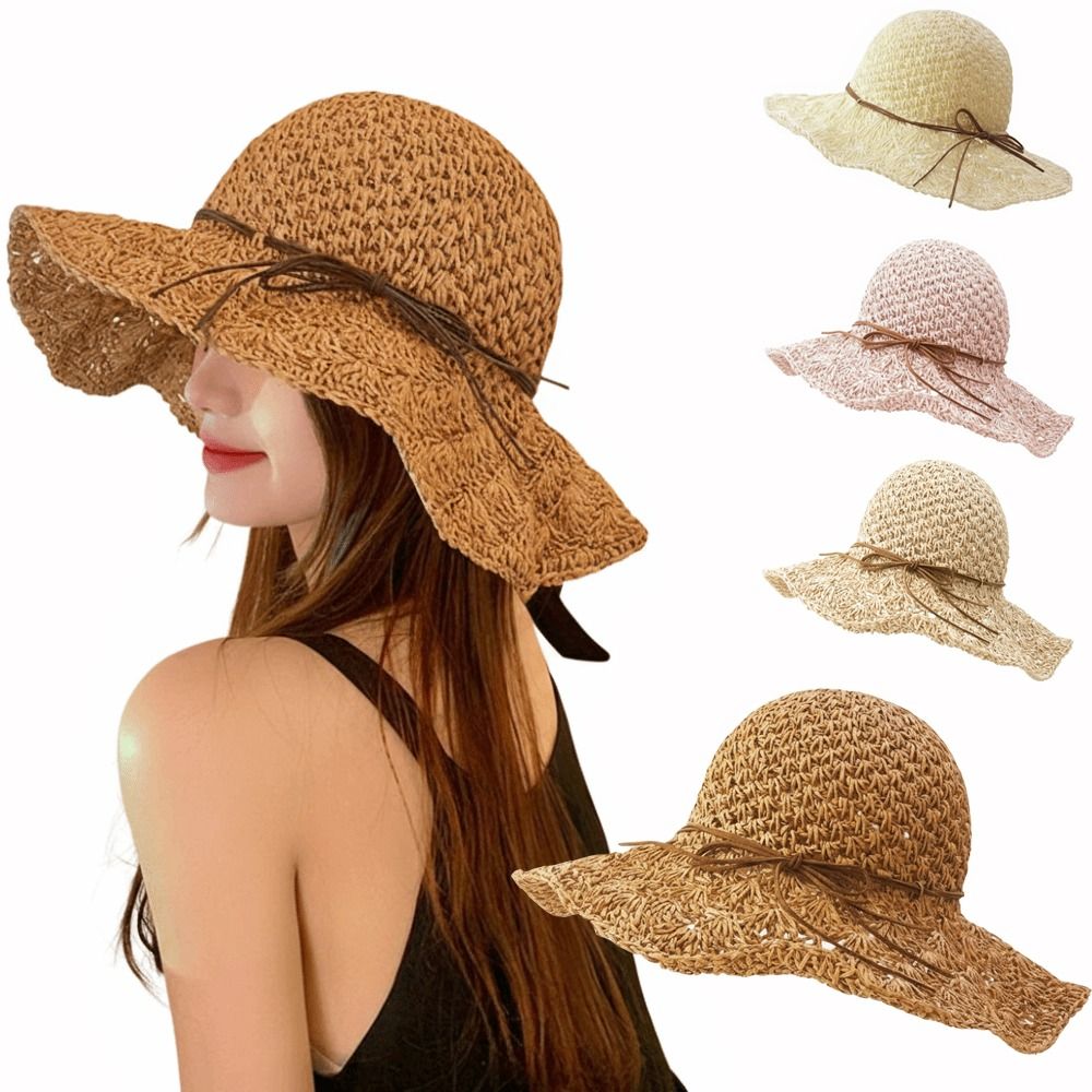 Handwoven Crochet Straw Hat Wi - Hat Floppy Wide avis et prix