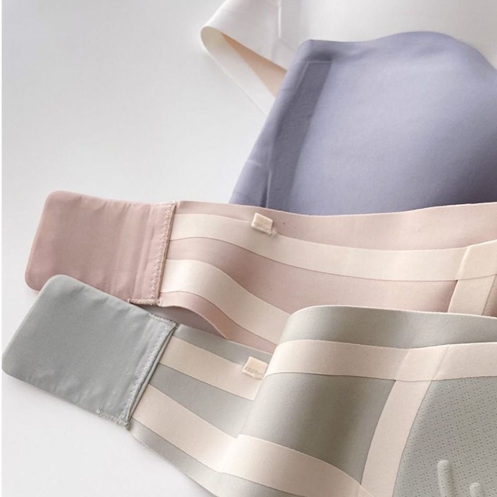 Solid Color Strapless Wrapped  - Bralette Triangle Set avis et prix