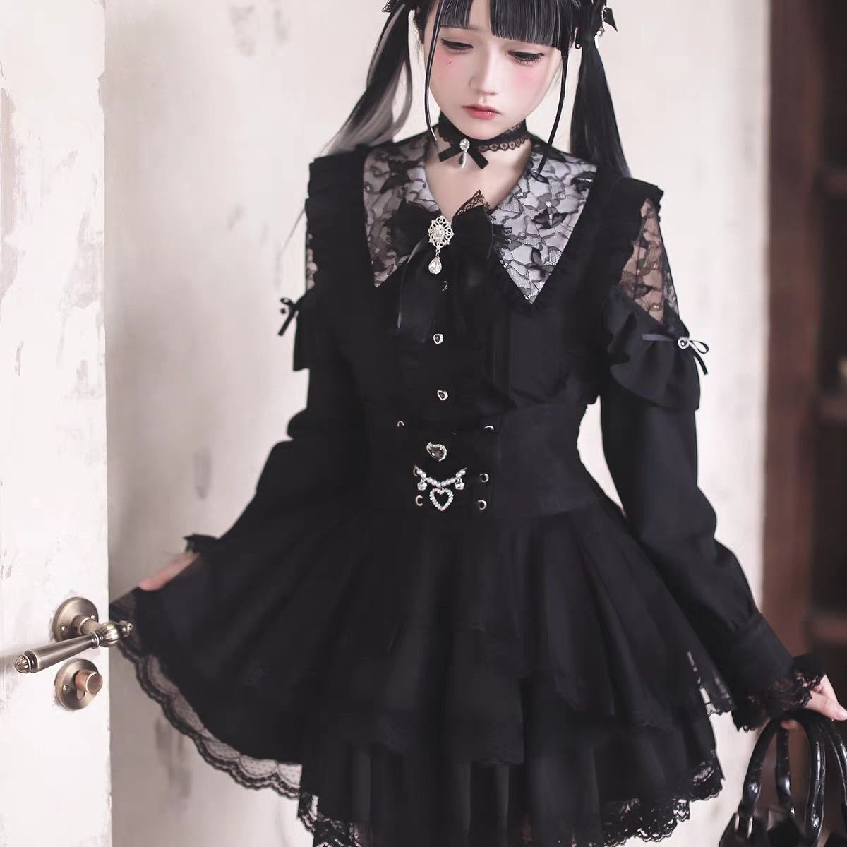 Harajuku Kawaii Skirt Sets Wom - Blouse Off Shoulder avis et prix