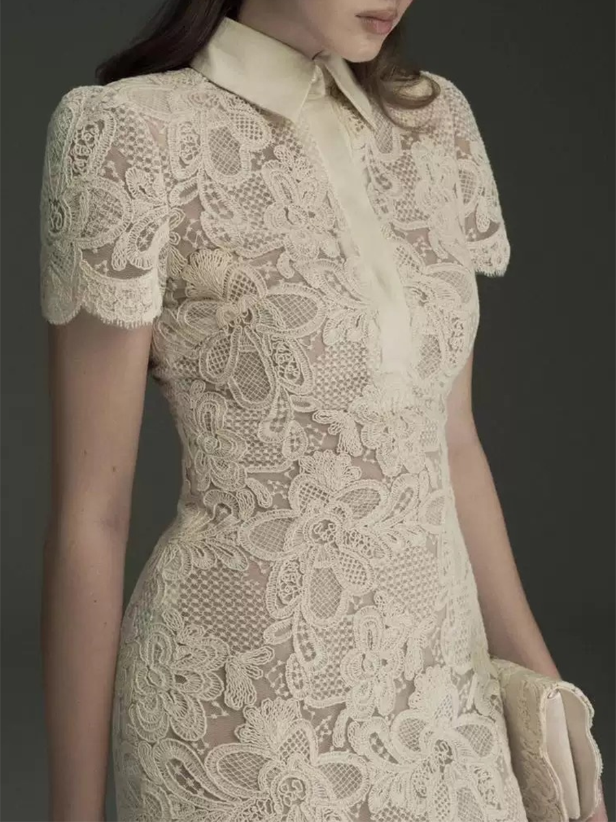 TWOTWINSTYLE Patchwork Lace Dr - Linen Dress Wrap avis et prix