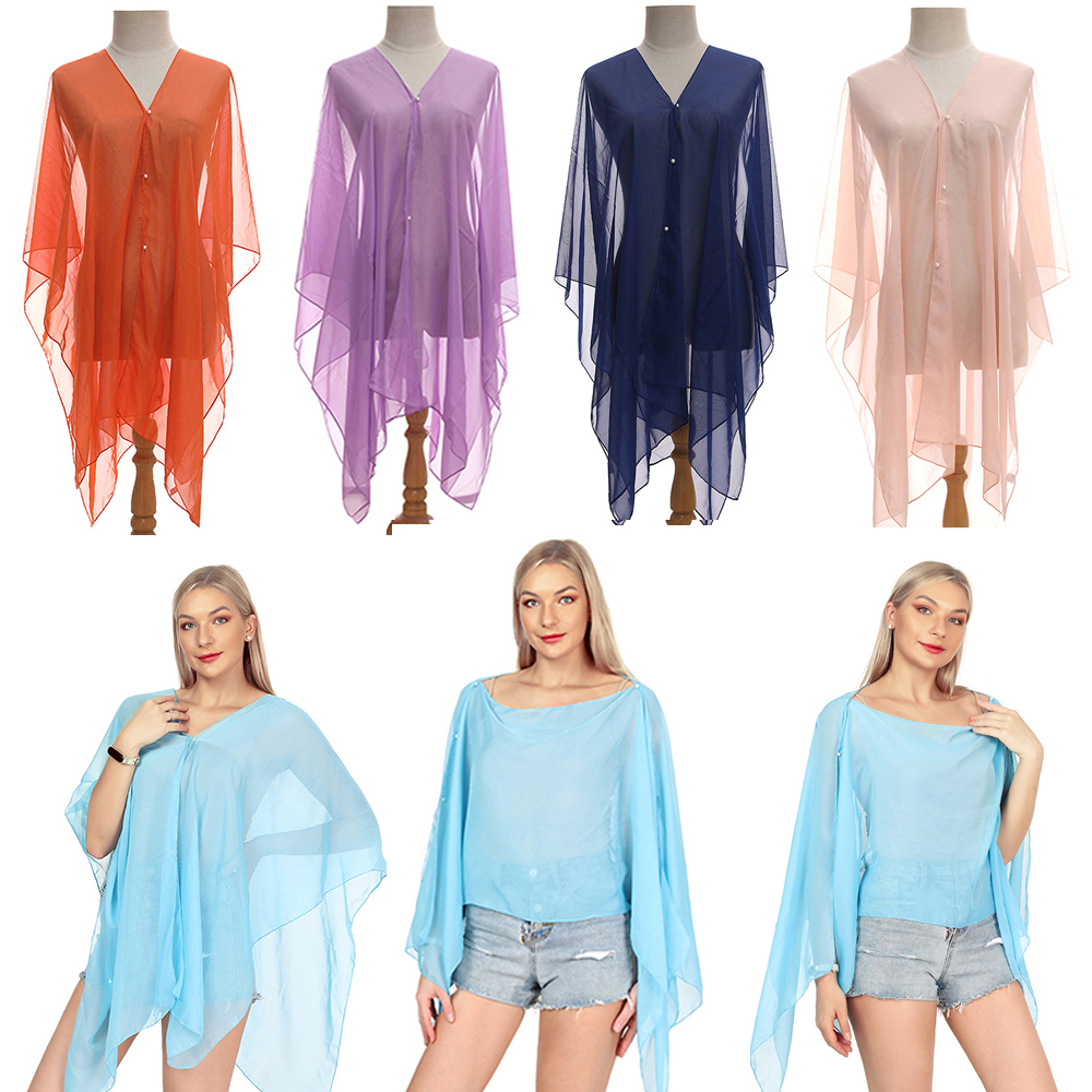 Fashion Solid color Shawl Scar - Cover Up Kaftan avis et prix