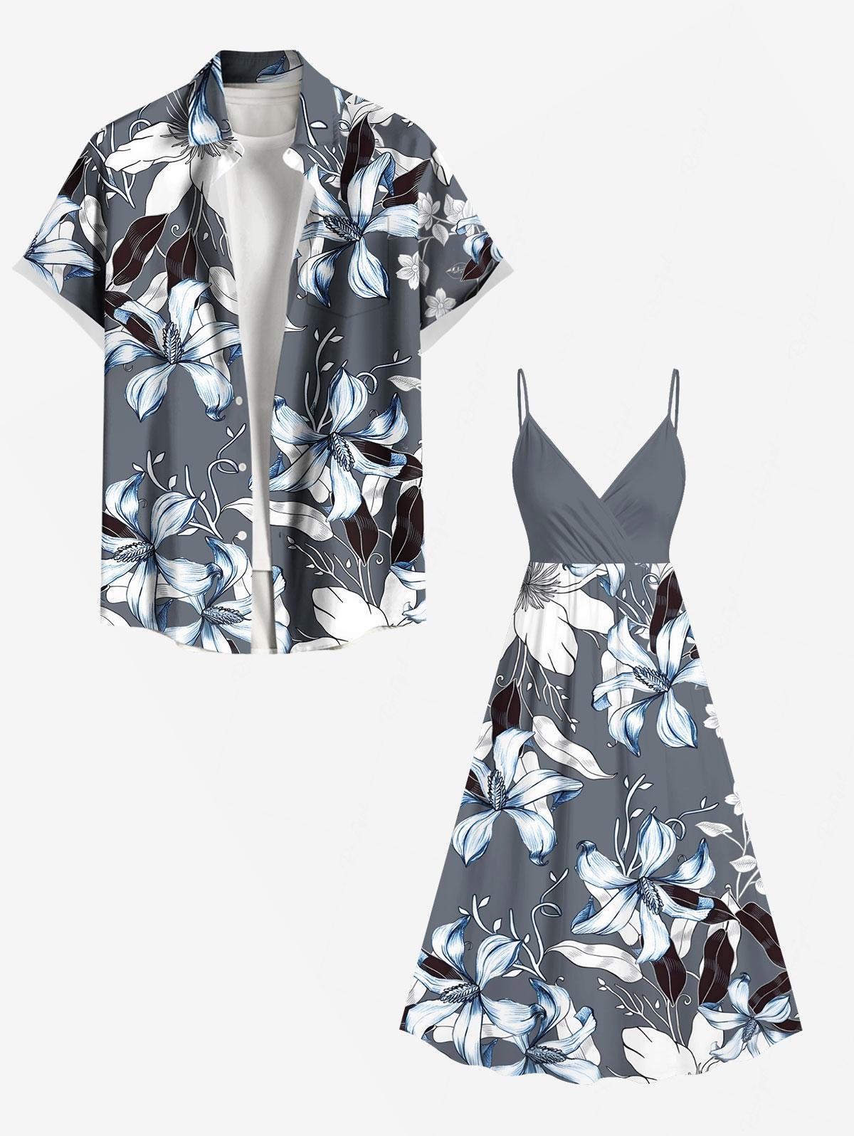 Flowers Leaf Printed Plus Size - Romper Floral Print avis et prix