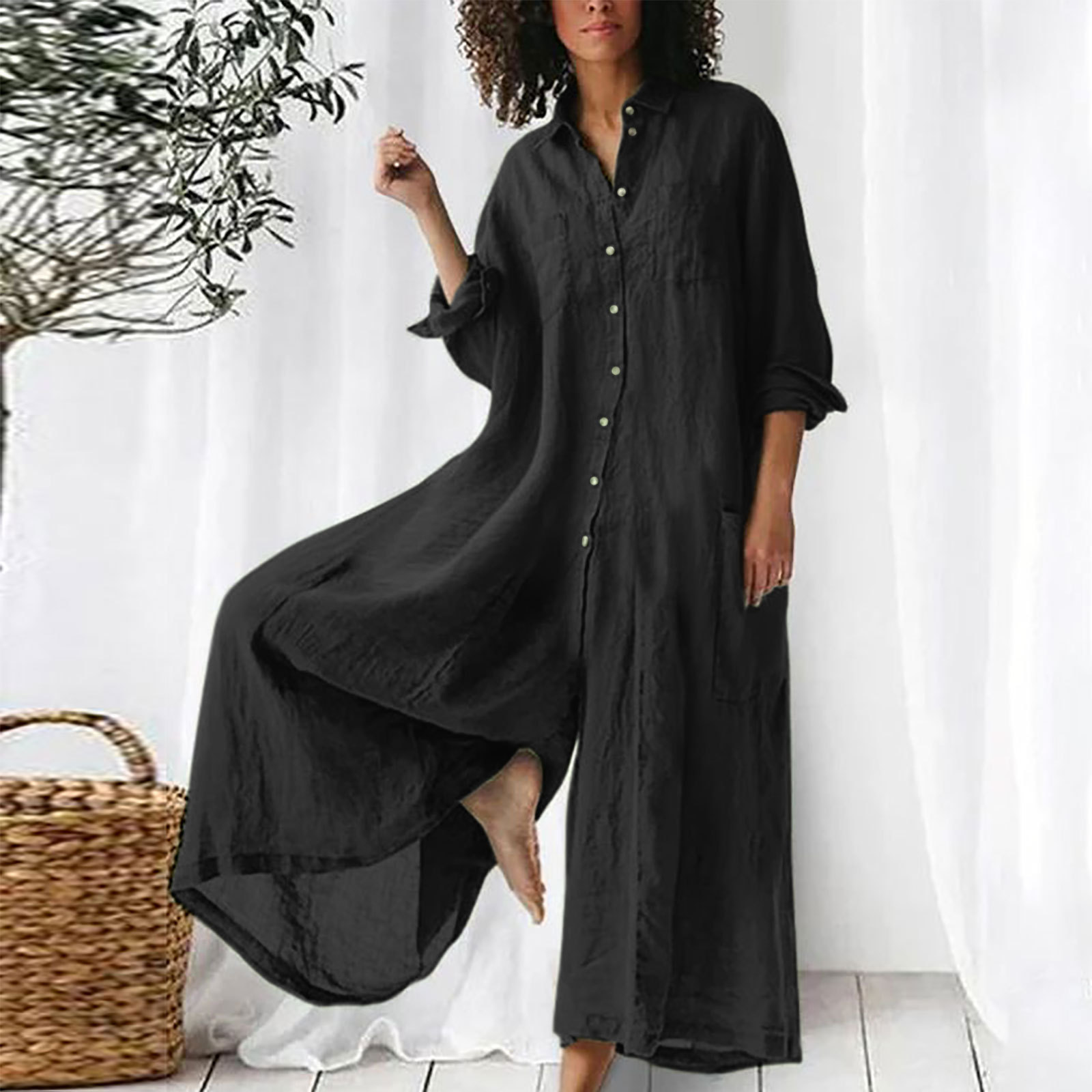 Ladies' Jumpsuit Everyday Long - Jumpsuit Linen Relaxed avis et prix