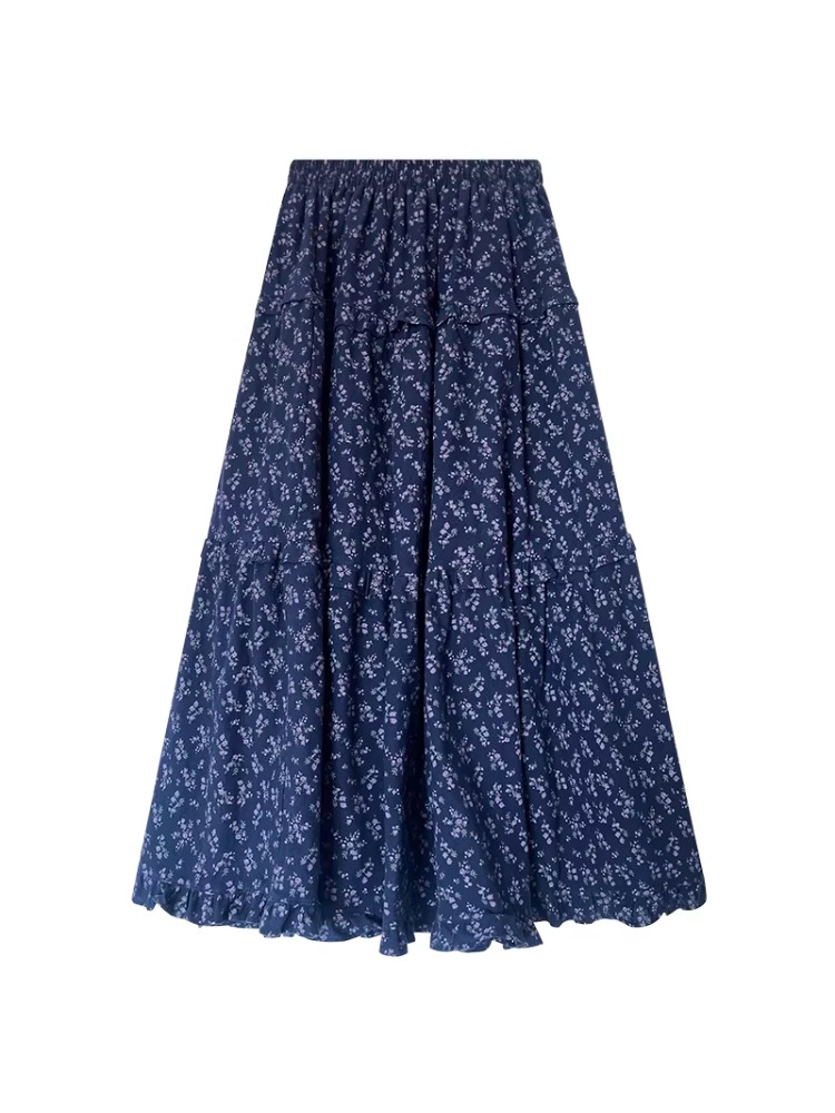 plus Size Women's High Waist F - Midi Skirt Floral avis et prix