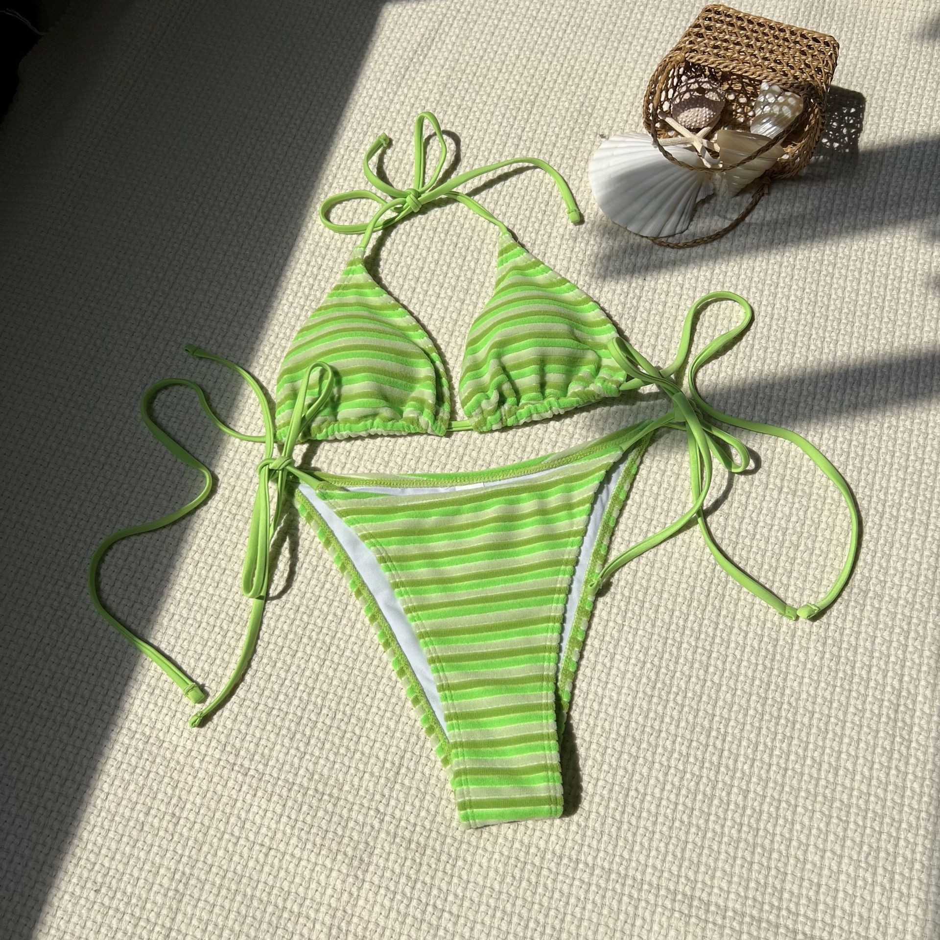 Hot Lingerie Bikini Triangle T - Swimsuit Bikini Ruched avis et prix