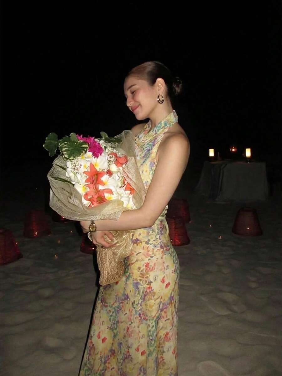 Womens Floral Maxi Halter Back - Maxi Dress Halter avis et prix