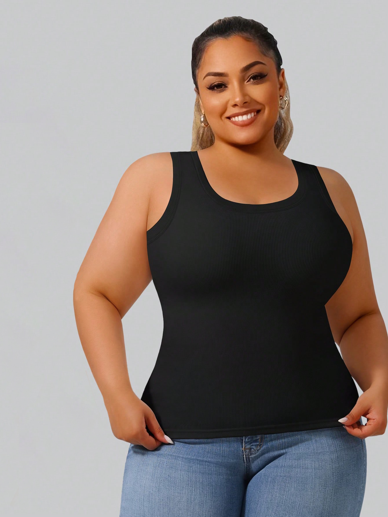Plus Size Women's High Stretch - Crop Top Crochet avis et prix