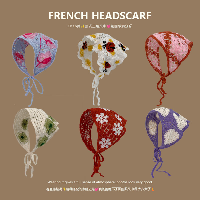 Knit Triangle Headband French  - Headband Summer Knit avis et prix