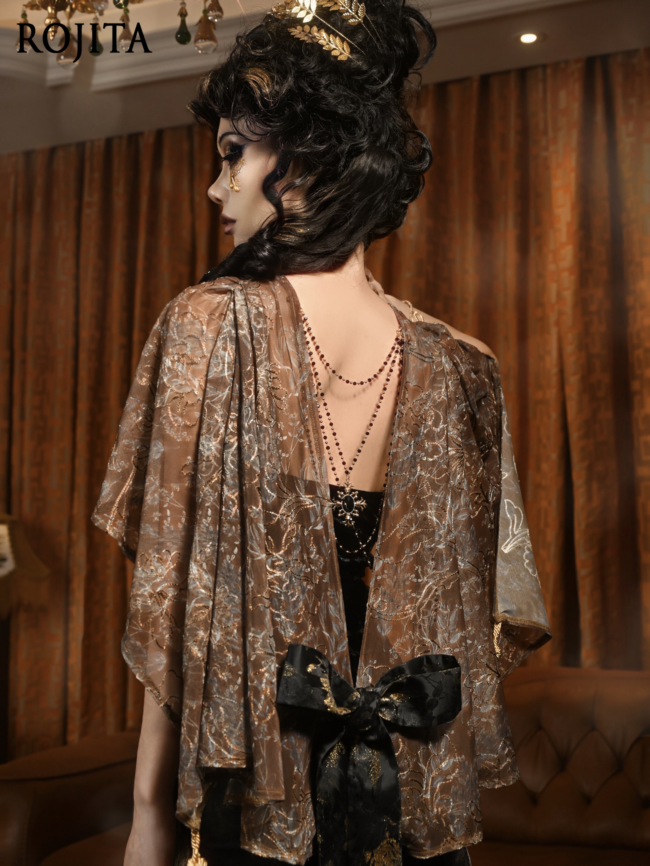 Brown Floral Sheer Kimono Cove - Kimono Sheer Floral avis et prix
