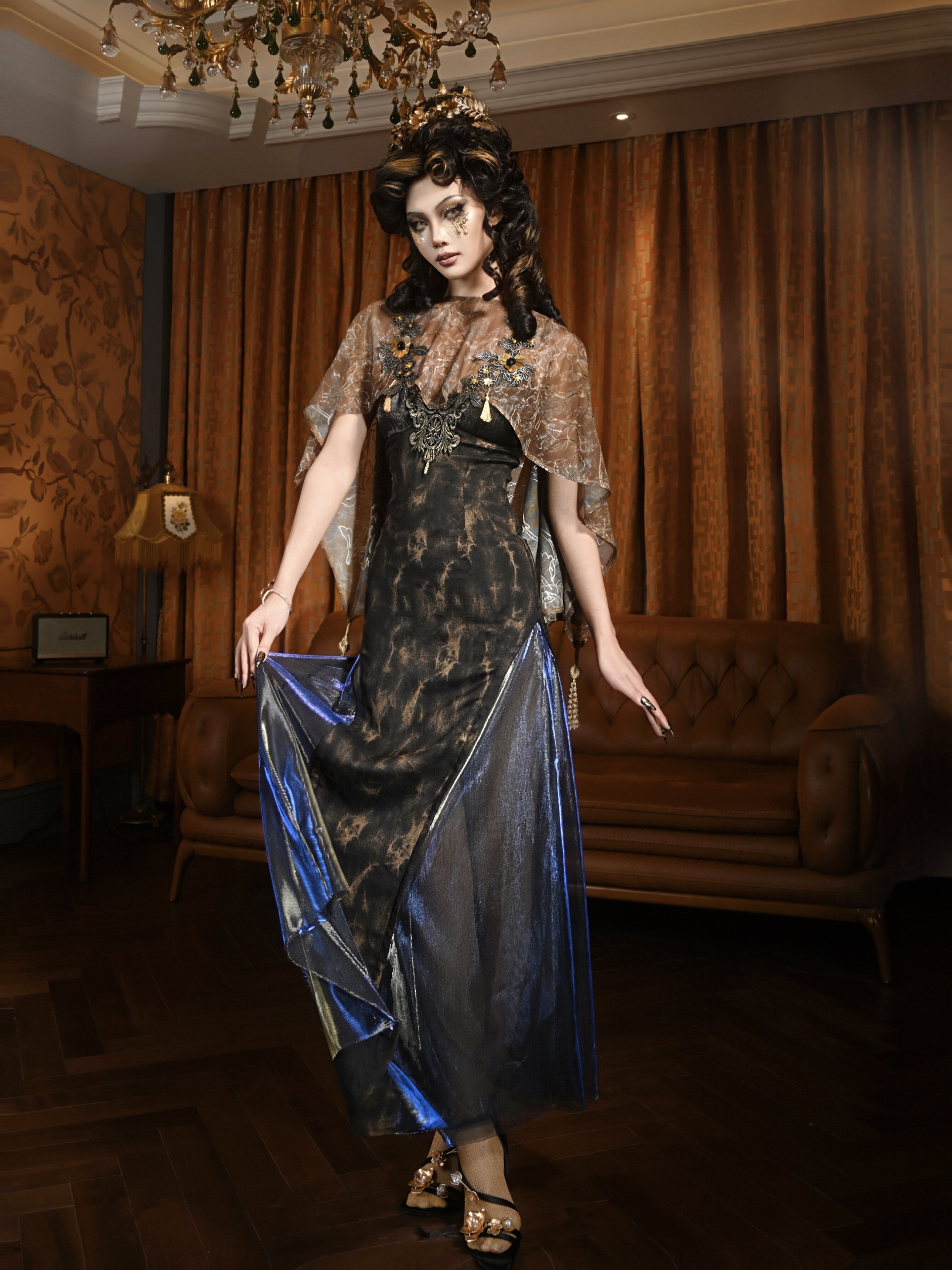 Brown Floral Sheer Kimono Cove - Kimono Sheer Floral avis et prix