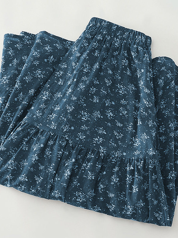 High Waist Floral Print Midi S - Midi Skirt Floral avis et prix
