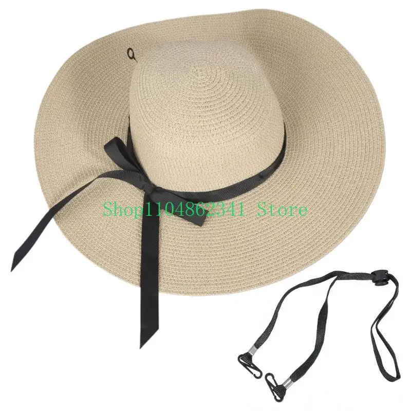 652F Elegant Floppy Straw Hat  - Hat Floppy Wide avis et prix