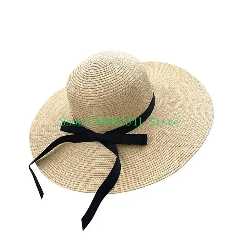 652F Elegant Floppy Straw Hat  - Hat Floppy Wide avis et prix